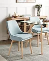 Esszimmerstuhl 2er Set MELFORT Stoff Hellblau