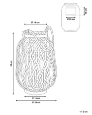 Lantern MAURITIUS 40 cm Willow Wood White_785705