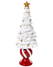Set van 3 kerstdecoraties HITIS 32/32/40 cm Kerstboom Rood/wit_1175558