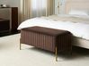 Banc rembourré UTAH Velours Marron foncé