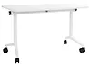 Zusammenklappbarer Schreibtisch CAVI 120 cm x 60 cm mit Rädern Weiß