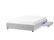 Bed with Storage Drawers without Headboard PRADES Fabric Light Grey 140 x 200 cm (EU Double)_996092