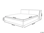 Bett mit Lattenrost Stoff PARIS 160 x 200 cm Grau_777573