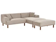 Ecksofa 3-Sitzer HOLT mit Ottomane Stoff Taupe linksseitig_959245