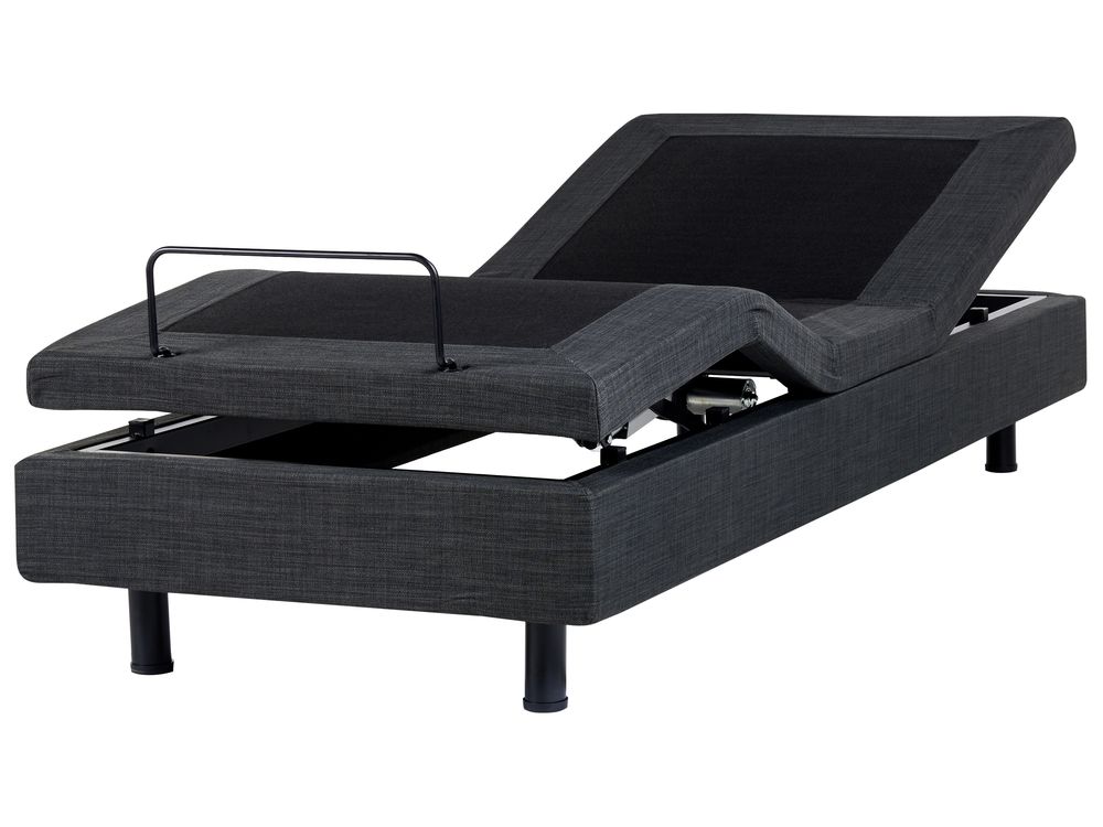 Verstelbaar bed zonder hoofdbord Stof DUKE 90 x 200 cm Donkergrijs
