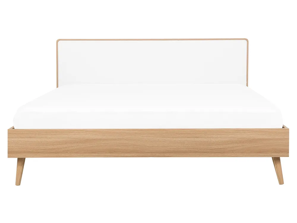 Bed SERRIS 160 x 200 cm (EU King Size) Light Brown_748350
