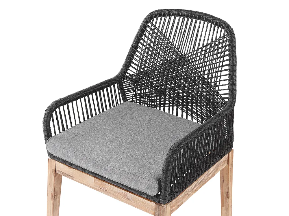 Gartenmöbel Set 4-Sitzer ORISTANO inkl. Kissen Beton Schwarz_945926