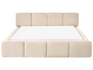 Bett mit Lattenrost Stoff ORVILLE 160 x 200 cm Taupe_1025800