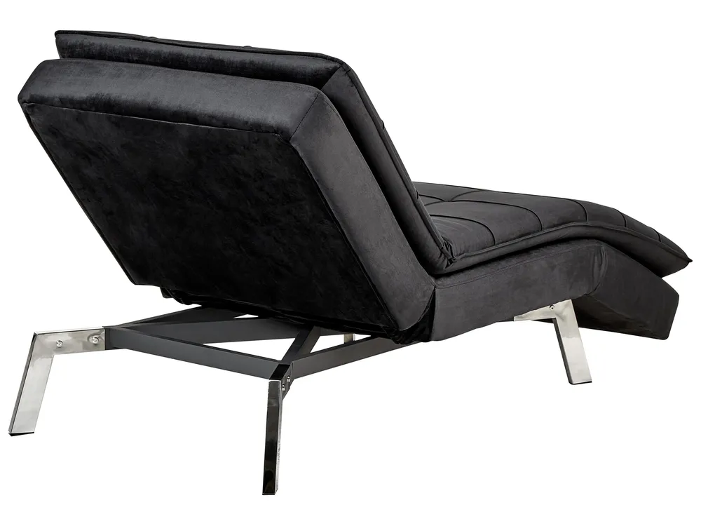 Chaise Longue LOIRET Velvet Black_877644