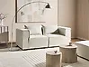 Modulsofa 2-Sitzer AXEBO Bouclé Cremeweiß
