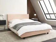 Bett mit Lattenrost Bouclé ALBI 140 x 200 cm Beige_964371