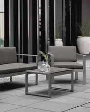 Gartensessel SALERNO Metall Dunkelgrau_679441