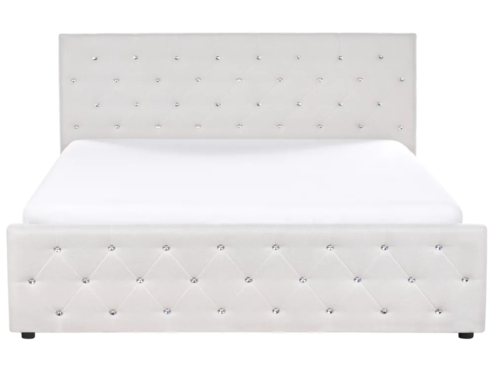 Bett mit Stauraum AMIENS Stoff Beige 180 x 200 cm_976110