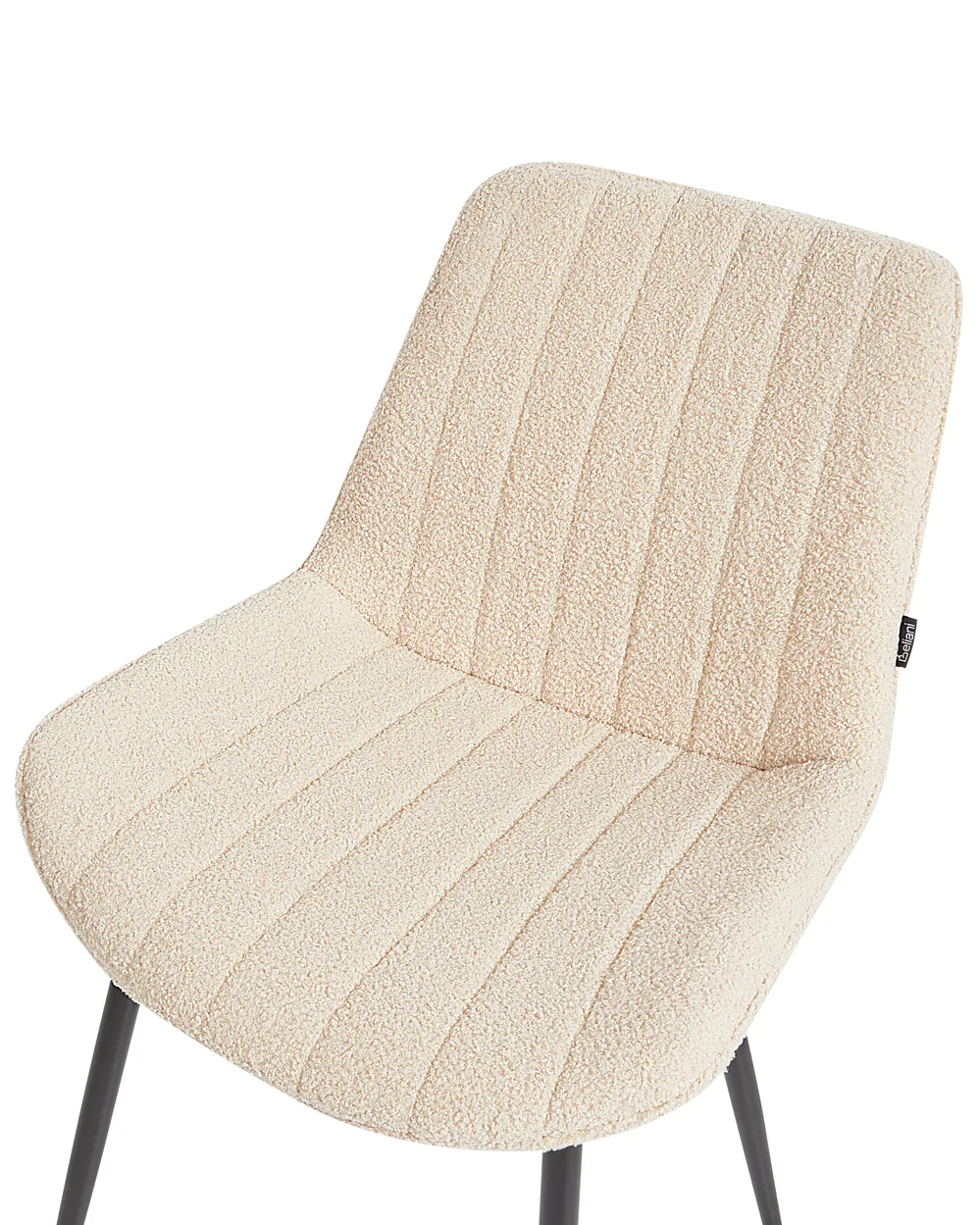 Set of 2 Dining Chairs DUBROVNIK Boucle Light Beige_928961