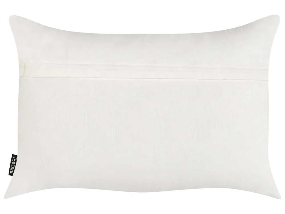 Dekokissen 2er Set VELLEIA 50 x 35 cm Baumwolle Weiß Geometrisches Muster_940107