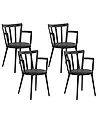 Esszimmerstuhl 4er Set MORILL Schwarz