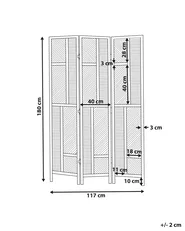 3 Panel Room Divider LAMEZIA 117 cm 180 cm Light Brown_866499