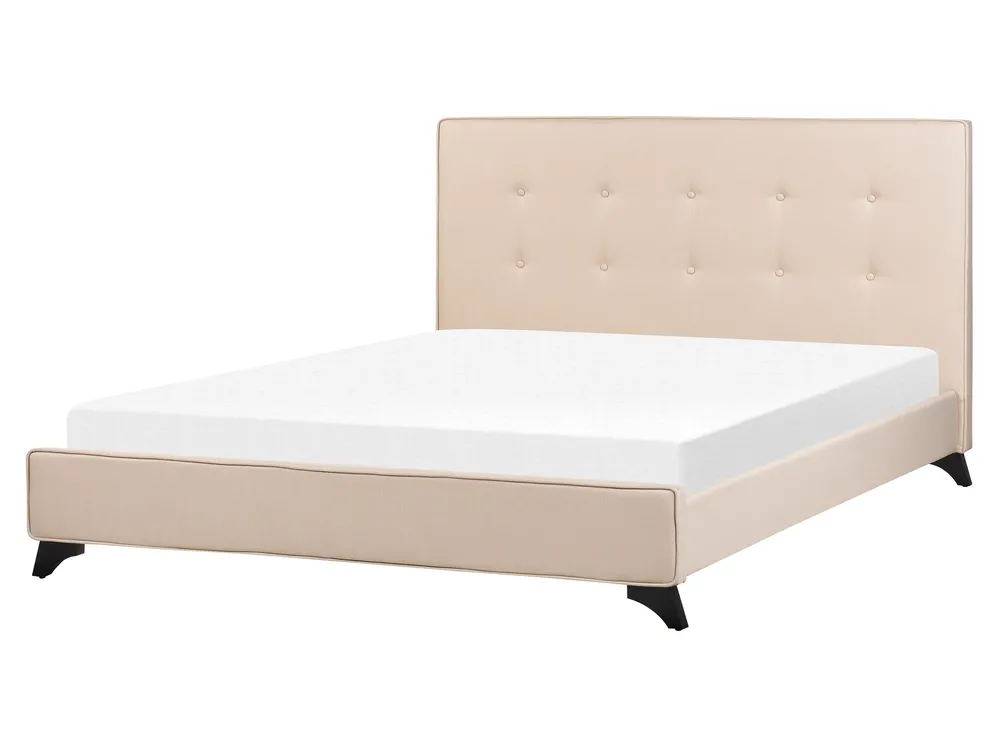 Bett mit Lattenrost Stoff AMBASSADOR 160 x 200 cm Beige