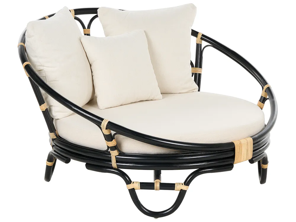 Sonneninsel ROSSANO Rattan Schwarz