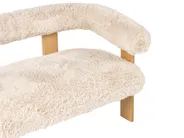 Sofa 2-Sitzer ILBRO Webpelz Cremeweiß / Hellbraun_1057675