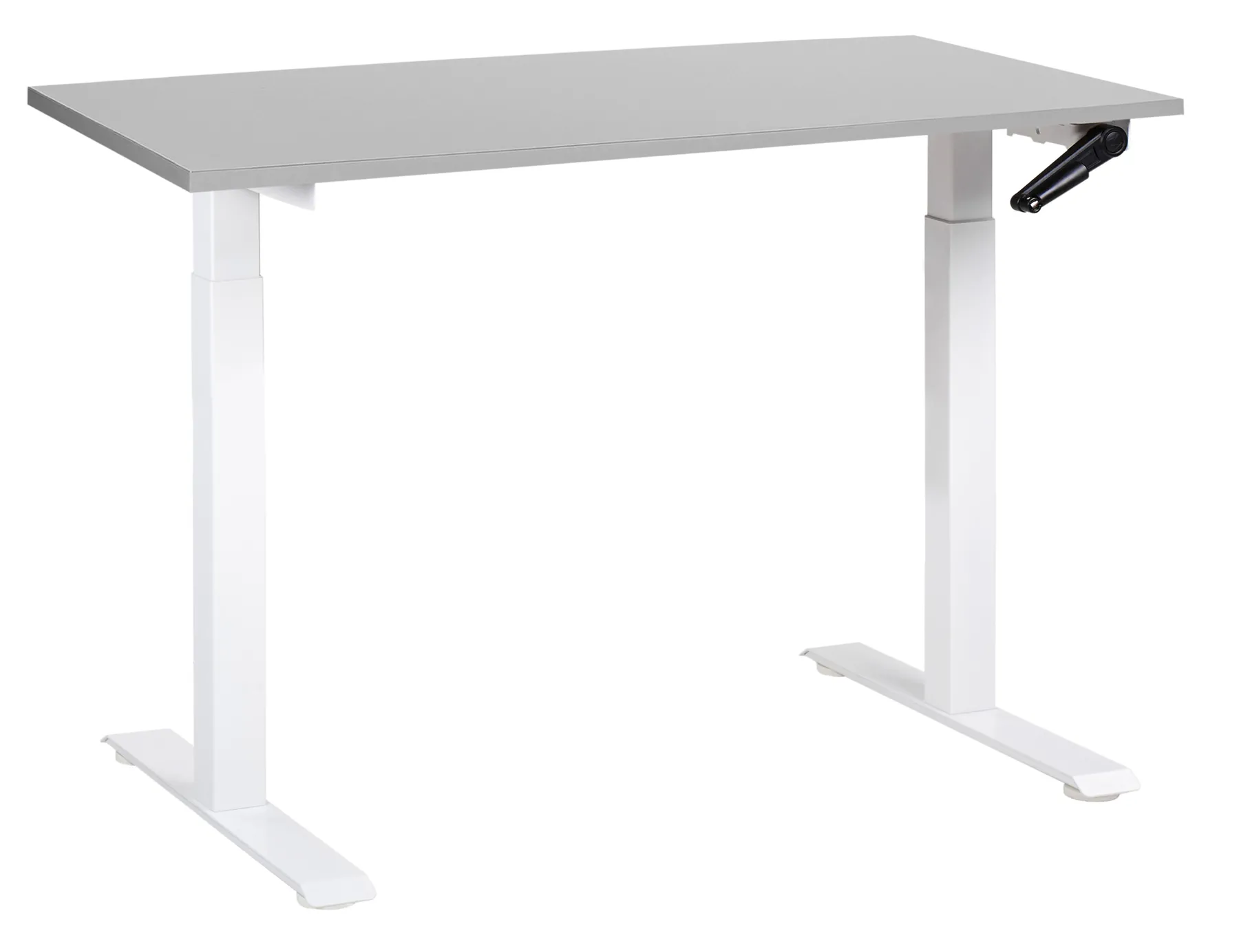 Schreibtisch manuell höhenverstellbar DESTINES 120 cm 72 cm Grau / Weiß_898786