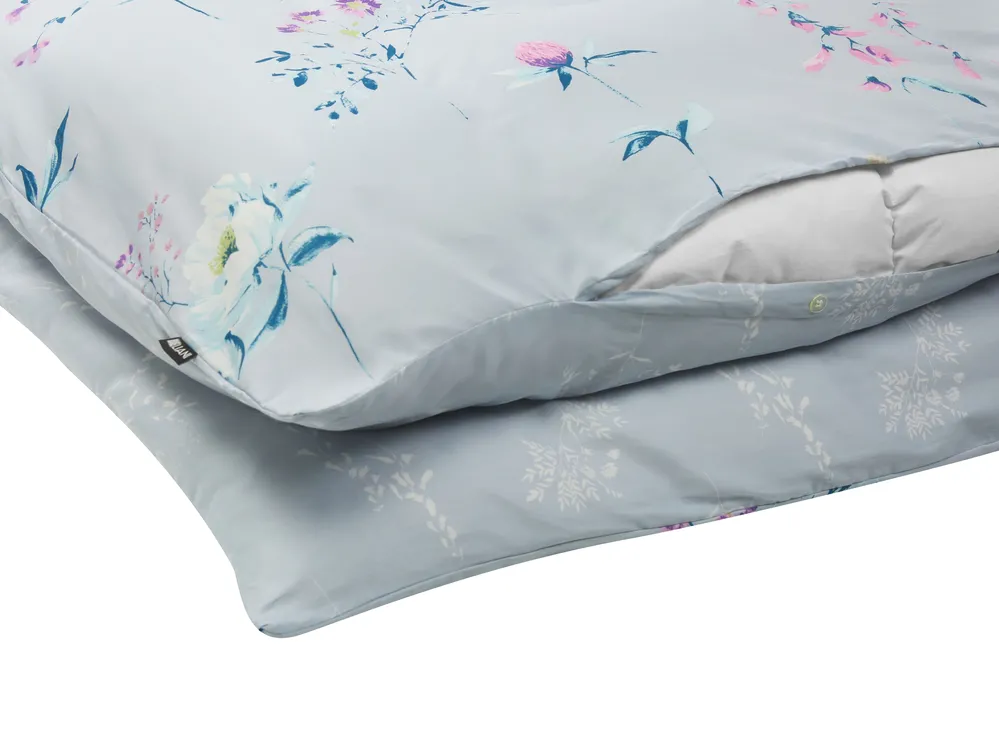 Bettwäsche-Set EVERGREEN 200 x 220 cm Baumwollsatin Hellblau_815224