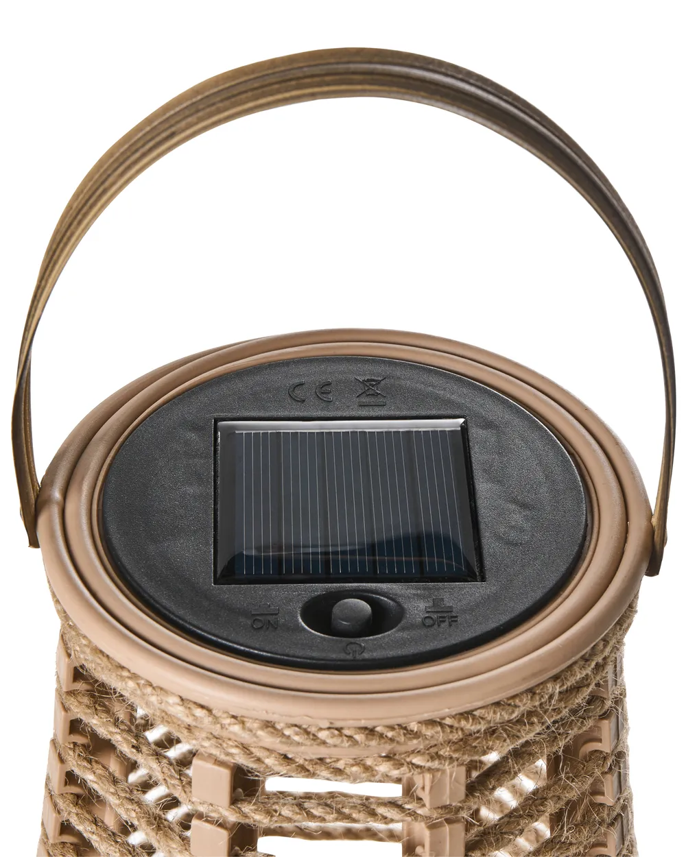 Solarbetriebene Laternen 2er-Set GWAYI 34 cm Naturfarben_1042080