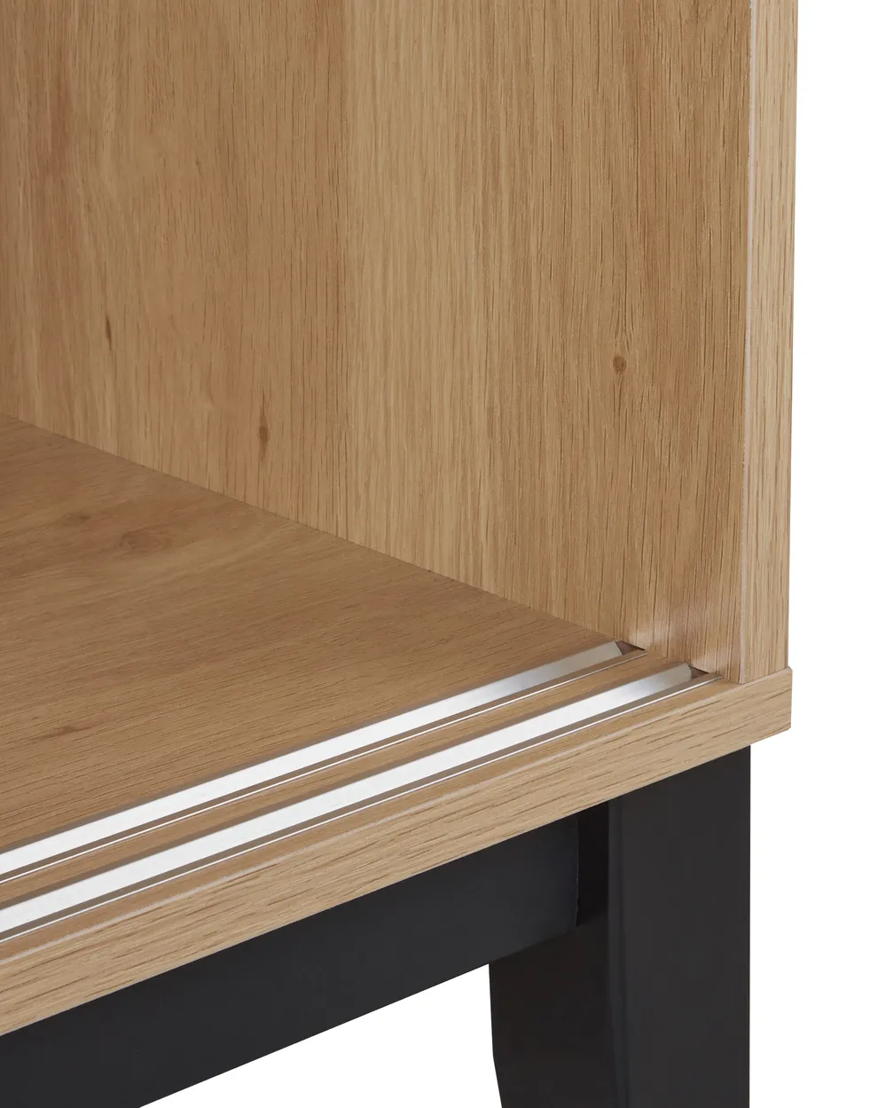 Vitrine mit Glastüren RUMSON 80 cm Hellbraun_913793