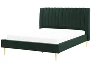 Bett mit Lattenrost Samtstoff MARVILLE 180 x 200 cm Smaragdgrün_836006