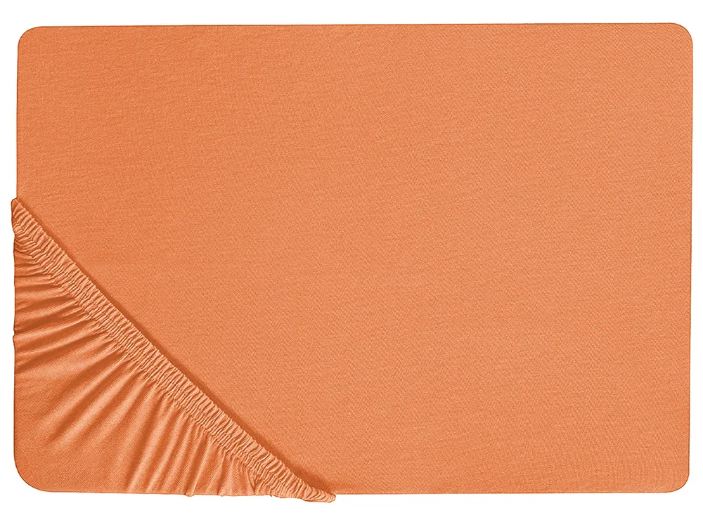 Spannbettlaken JANBU 160 x 200 cm Baumwolle Orange