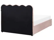 Bett mit Stauraum NANTERRE Stoff Pastellrosa 120 x 200 cm_1084568