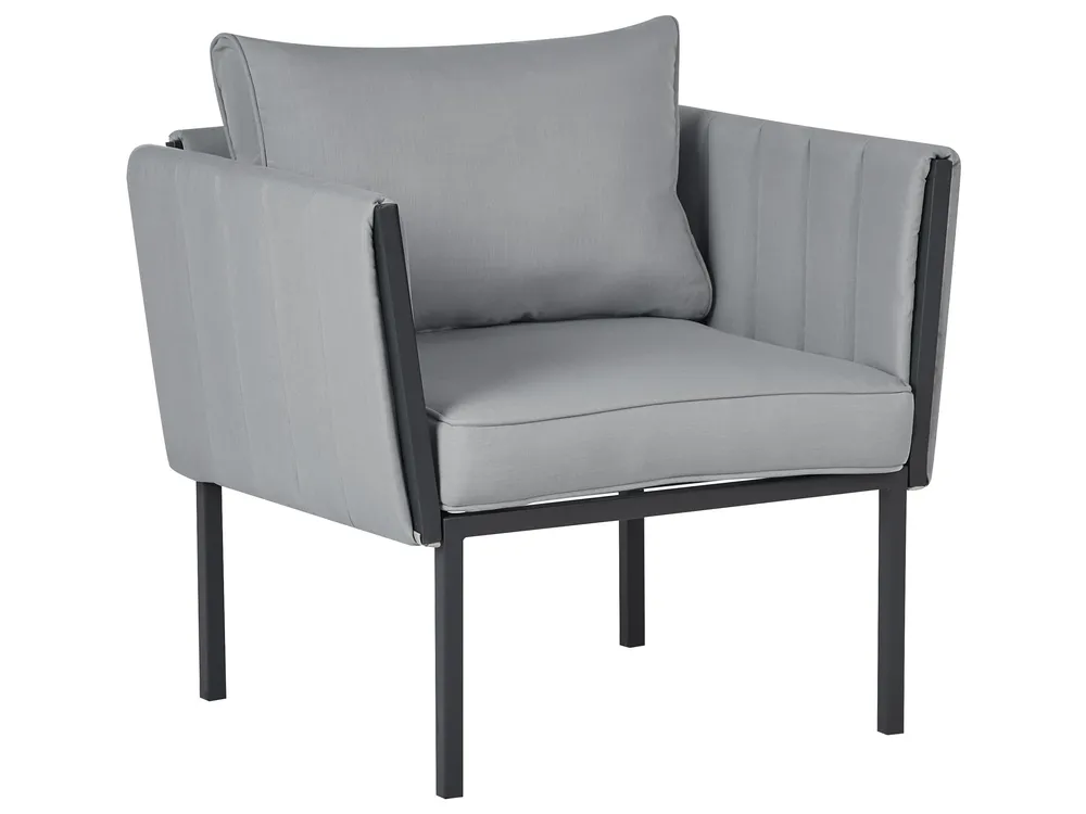 Lounge Set mit Tisch 5-Sitzer SKALA Metall Dunkelgrau_934683
