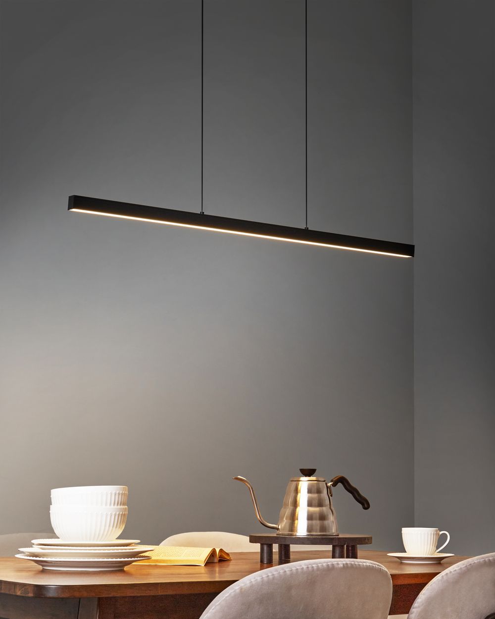 LED hanglamp CANDELERO Met afstandsbediening Zwart