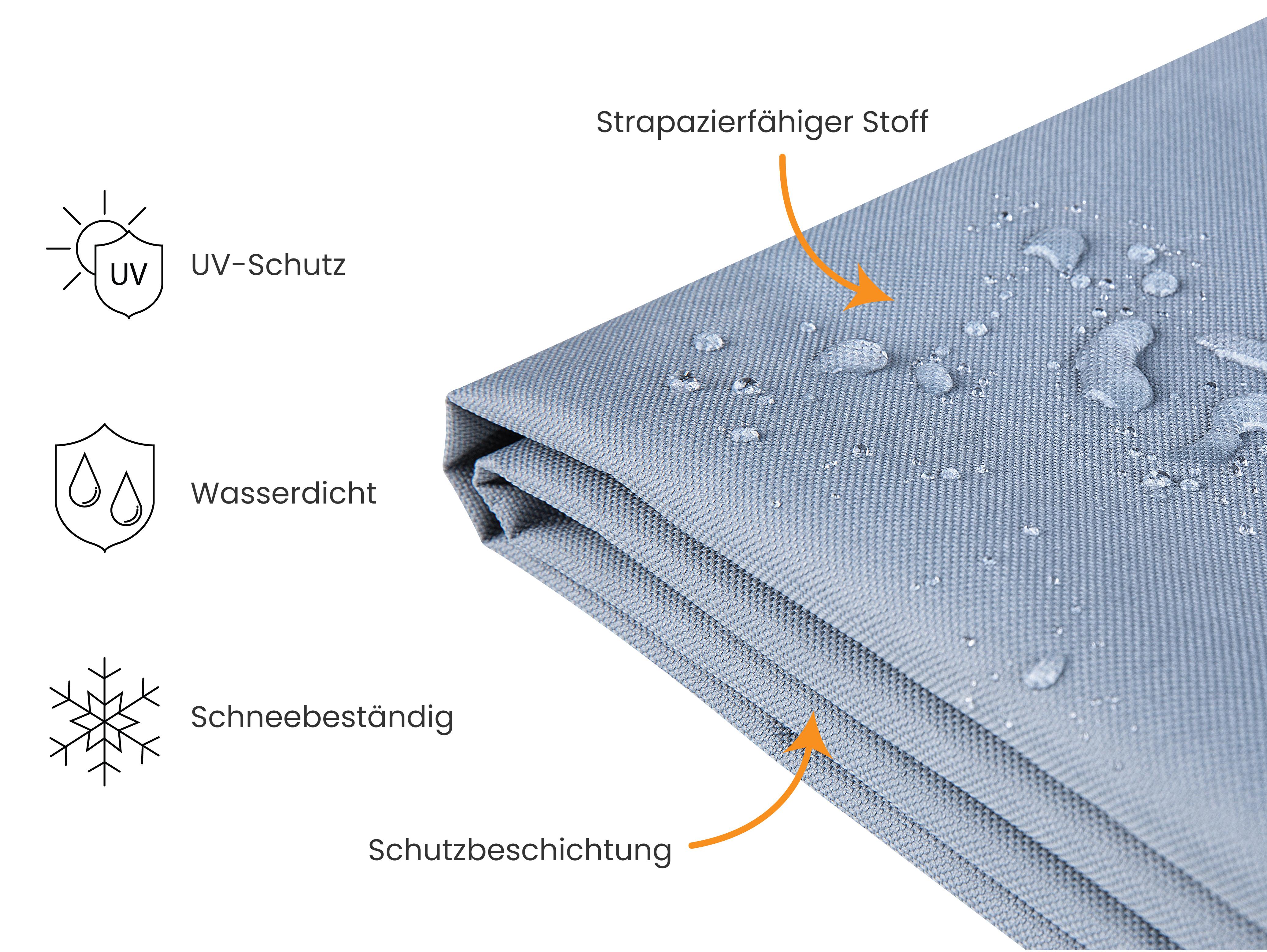 Regenschutzhülle CHUVA 205 cm 70 cm 35 cm Grau_929755