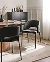 Esszimmerstuhl 2er Set PENNY Stoff Schwarz