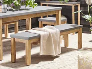 Gartenmöbel Set mit Bänken 6-Sitzer OSTUNI Beton Grau_804868