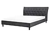Bed Fabric SAVERNE 160 x 200 cm (EU King Size) Dark Grey