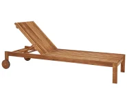 Sun Lounger BELLANO Reclining Acacia Wood Brown_922259