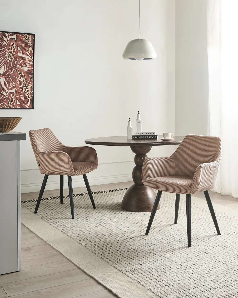 Esszimmerstuhl 2er Set MORI Cord Beige