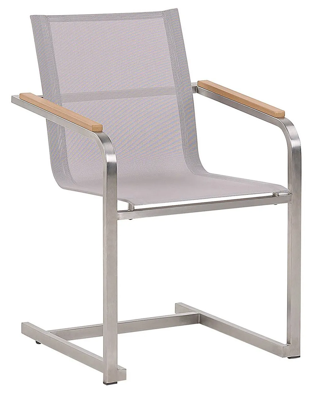 Gartenstuhl 2er Set COSOLETO Edelstahl Beige_776961
