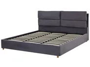 Ottoman Bed BATILLY Velvet Grey 180 x 200 cm (EU Super King)_792257