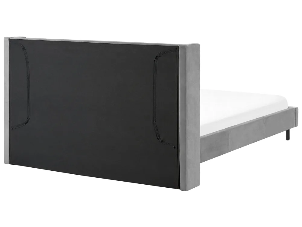Bett mit Lattenrost Samtstoff VILLETTE 180 x 200 cm Grau_765432
