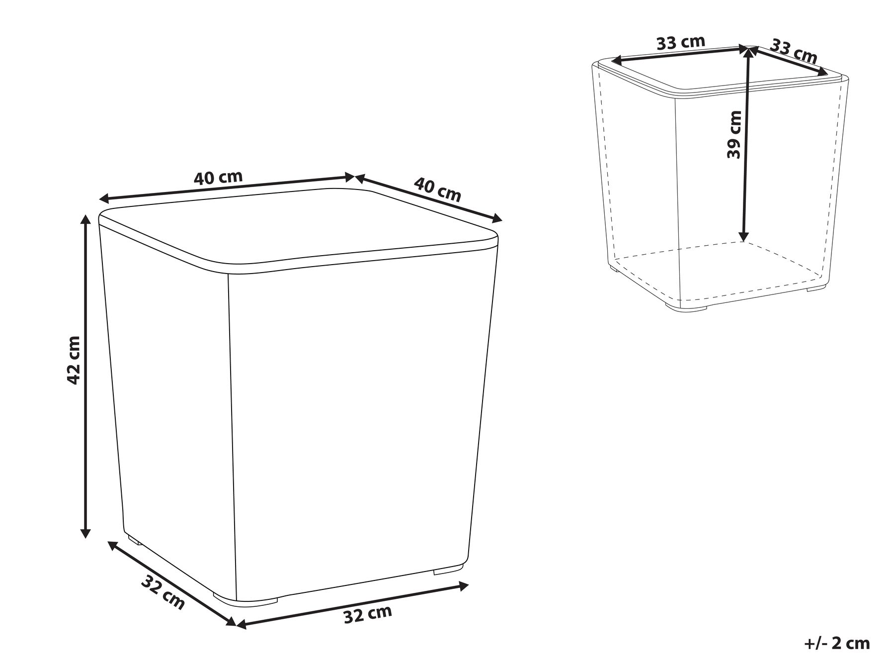 Storage Box SARANDI 40 cm 40 cm Taupe_1054170