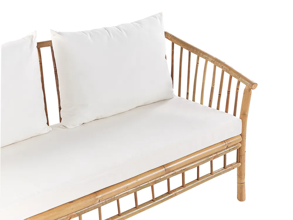 Lounge Set mit Tisch 4-Sitzer MAGGIORE Bambus Hellbraun_835824