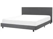 Bett mit Lattenrost Stoff ALBI 180 x 200 cm Grau_725799