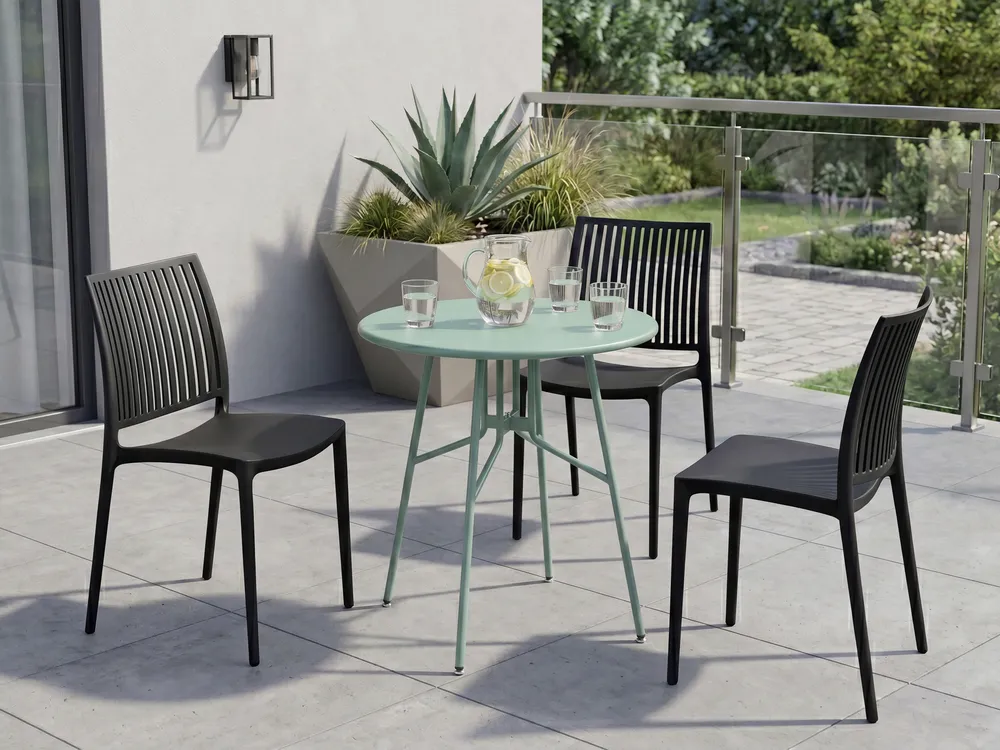 Outdoor Bistrotisch TALTAL 64 cm 64 cm Metall Hellgrün