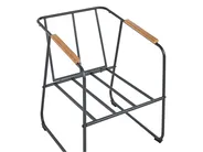 Lounge Set mit Tisch 4-Sitzer VEZZANA Metall Grau_931076