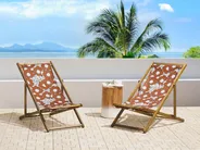 Ersatzstoff für Sonnenliege 2er Set ANZIO/AVELLINO 113 x 44 cm Rot_819891