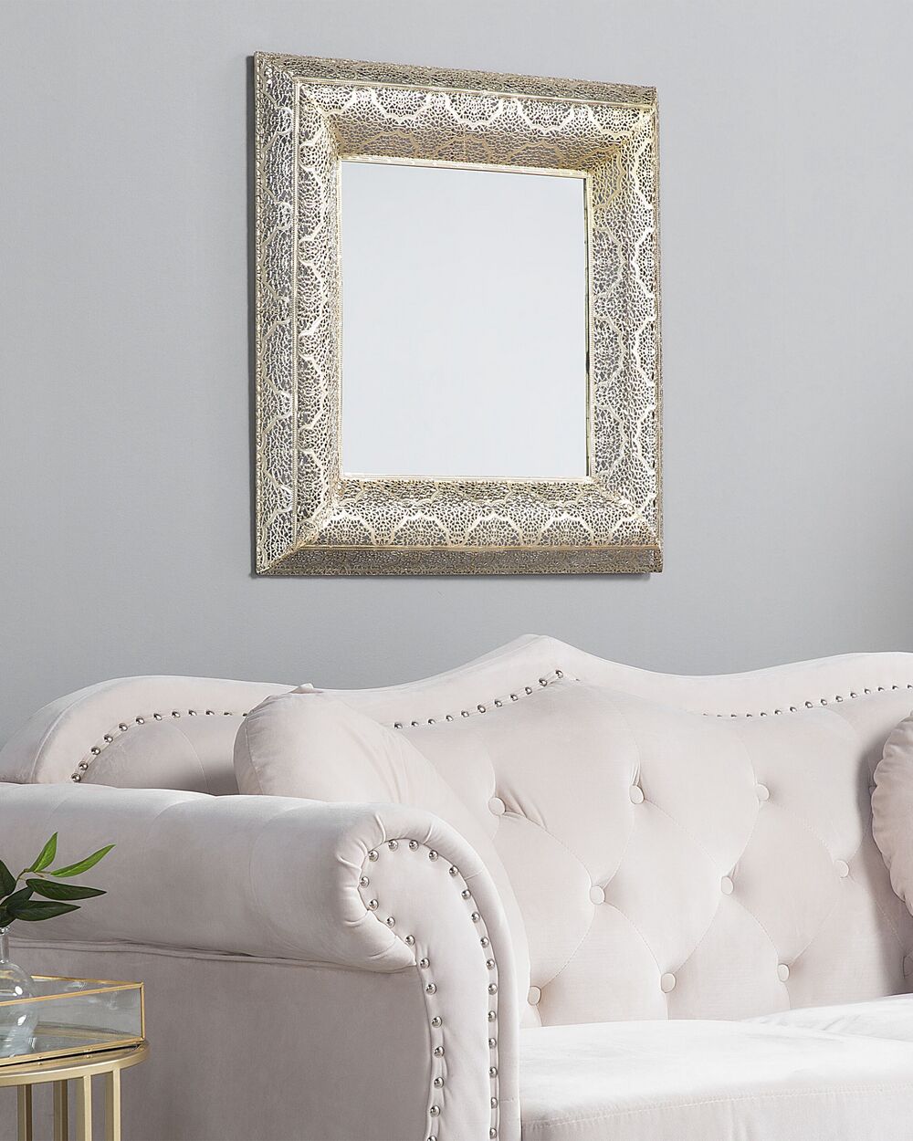 Wall Mirror PLERIN 60 cm x 60 cm Metal Gold