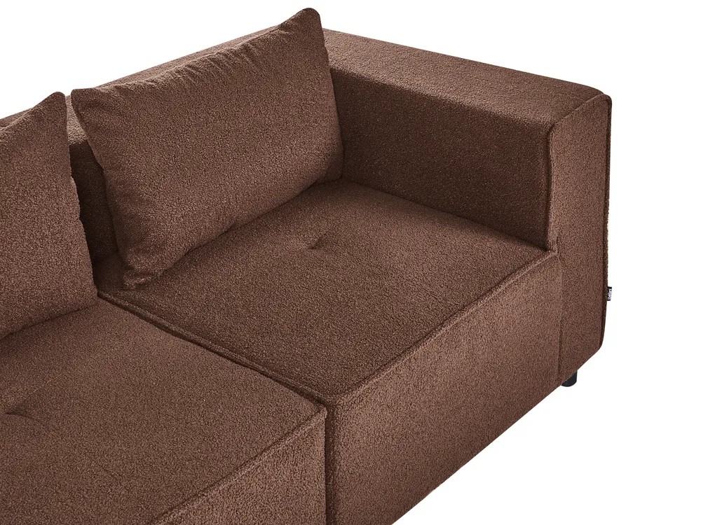 Modulsofa 3-Sitzer AXEBO Bouclé Braun_1075830